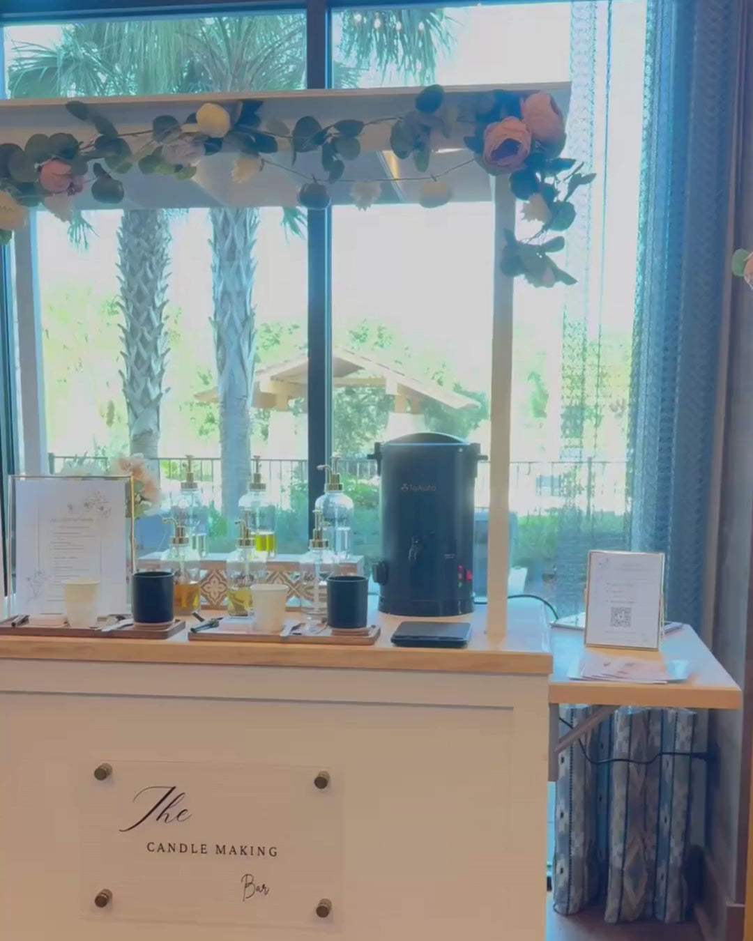 Guests enjoying the RENAVE Candle Making Bar Experience at a private event.
